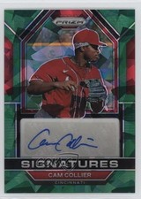 2023 Panini Prizm Signatures Green Ice Prizm Cam Collier #SIG-CC Auto pu3