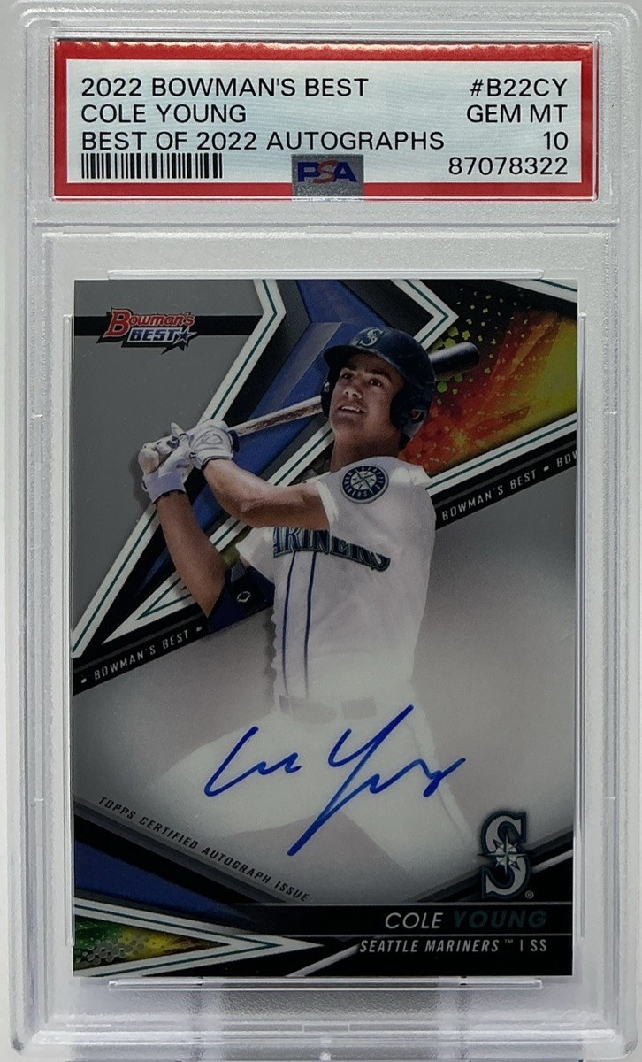 Cole Young Rookie Auto PSA 10 - 2022 Bowman