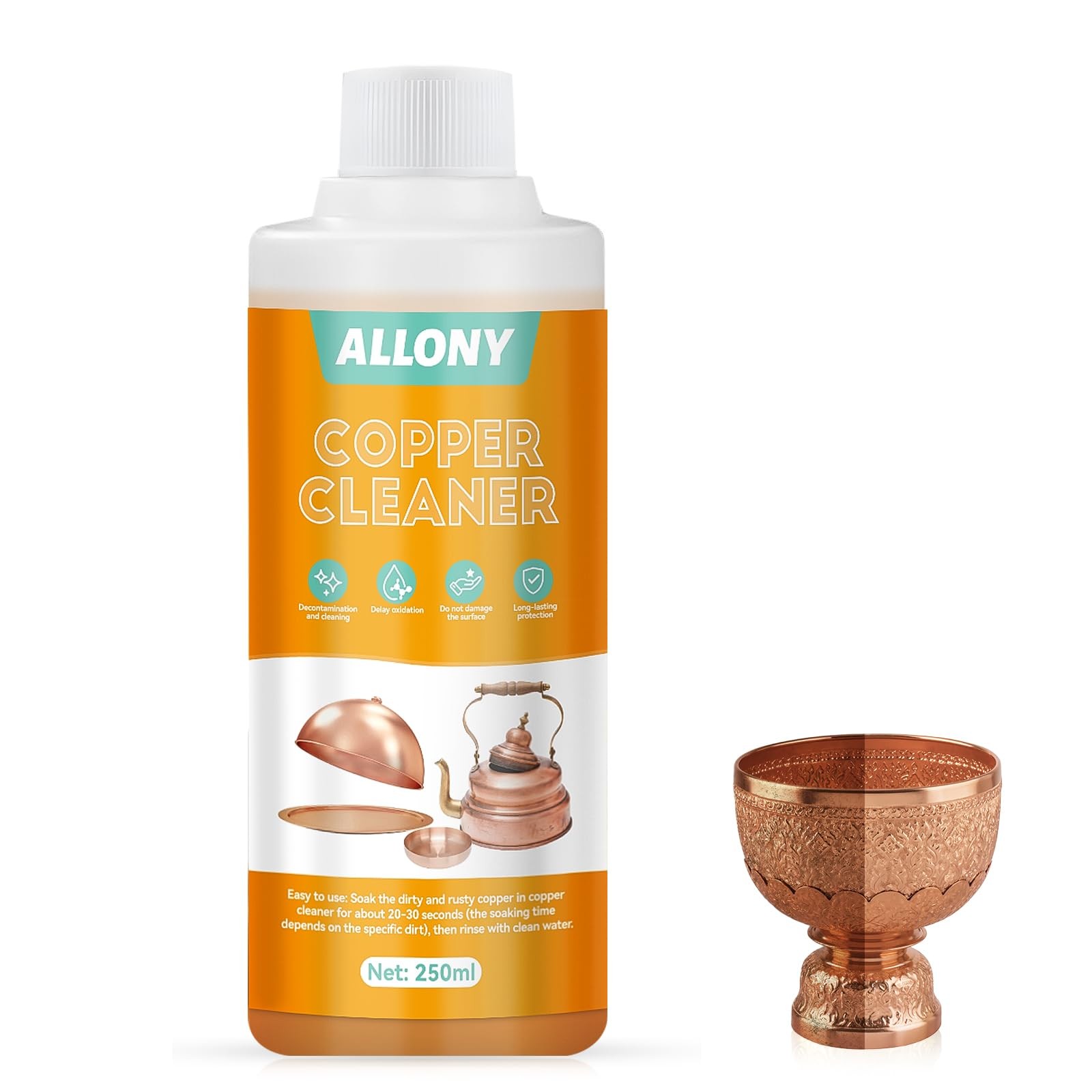 Nettoyant cuivre et laiton pour faire briller la vaisselle de cuisine