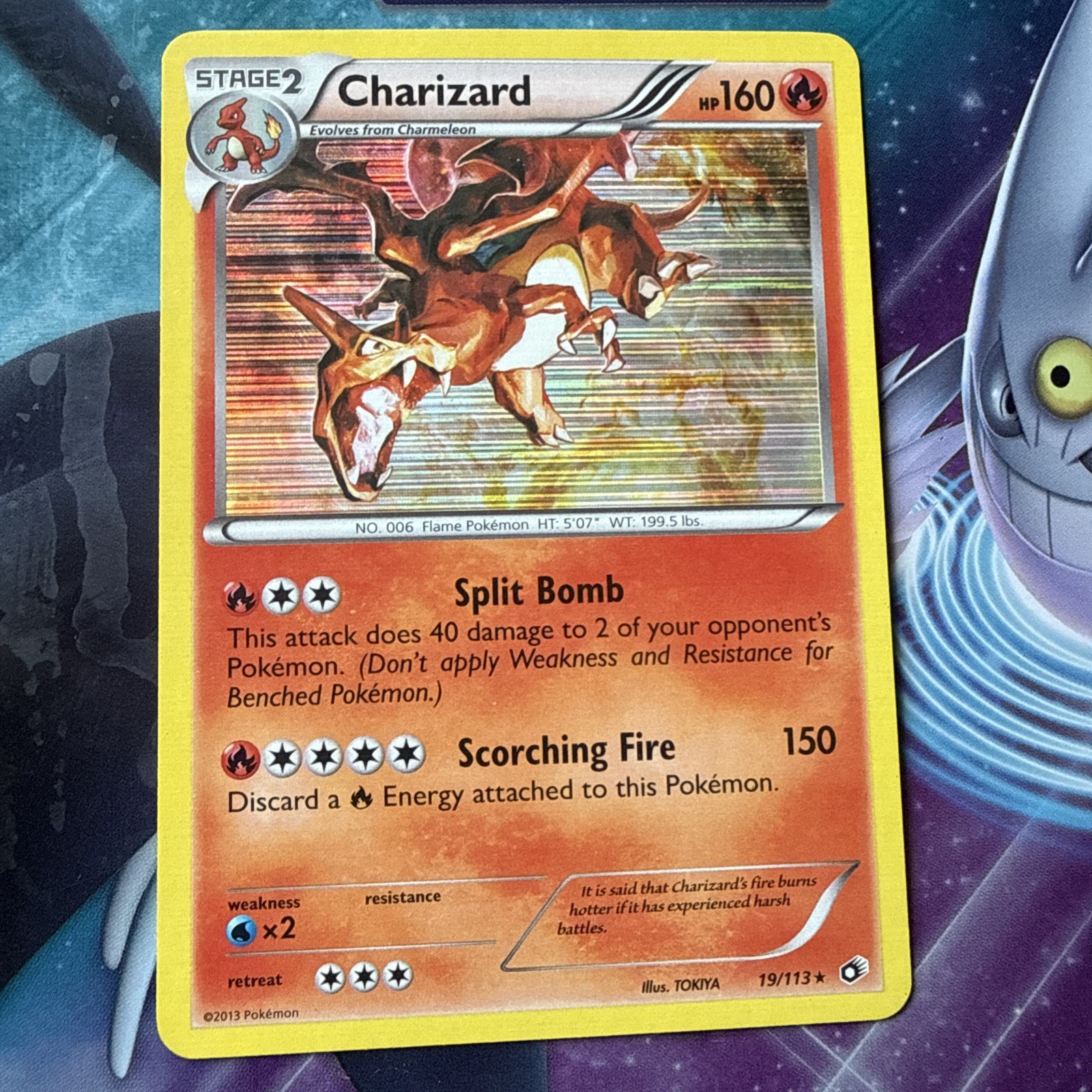 Pokemon Card Charizard LP Legendary Treasures Holo Rare 19/113