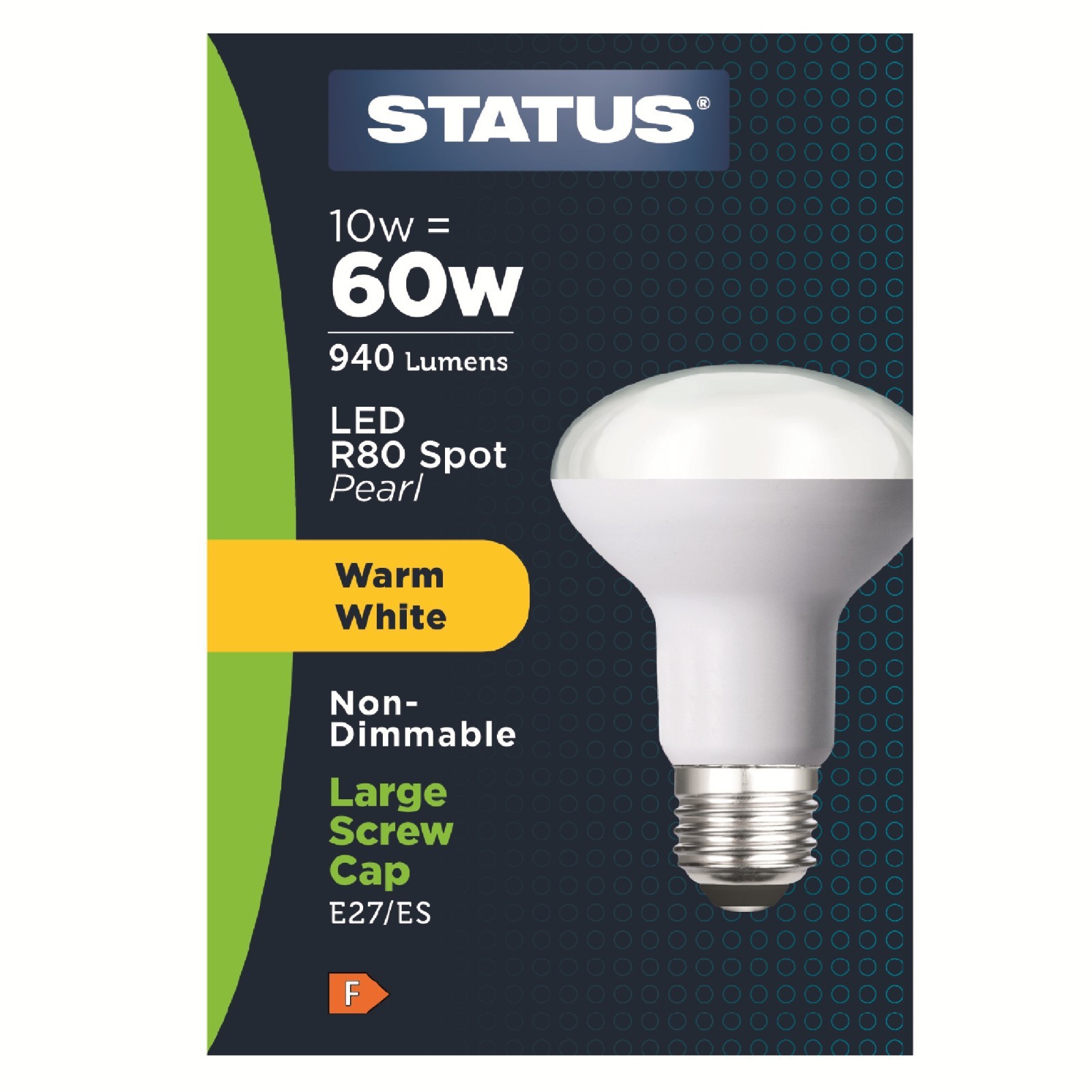 Status 10W (=60W) ES R80 Spot Opal Warm White LED Light Bulb