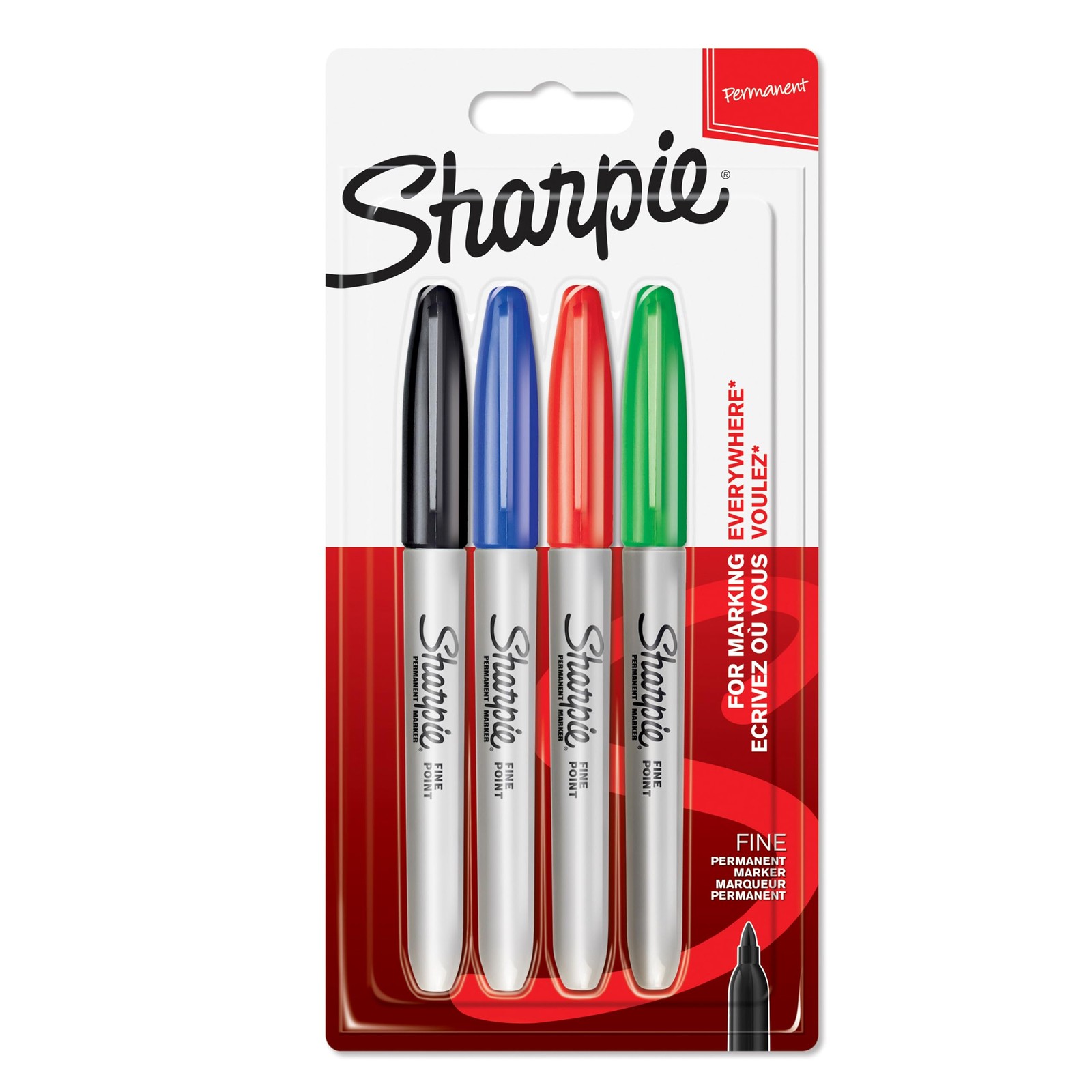 Fine Tip Assorted Colors 4 Pack Quality Ink