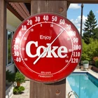 VTG Coca Cola Enjoy Coke Jumbo Dial TCA Thermometer Tru-Temp Original Red 1984