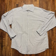 Pronto Uomo Dress Shirt Men  s Large Non Iron 100 Cotton