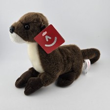 Aurora Plush River Otter Brown Tan 10  Stuffed Animal