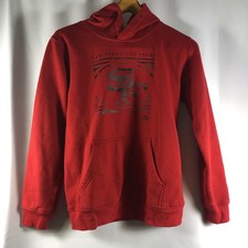 San Francisco 49ers Hoodie Youth Large 14/16 Red Fleece Pullover NFL Football