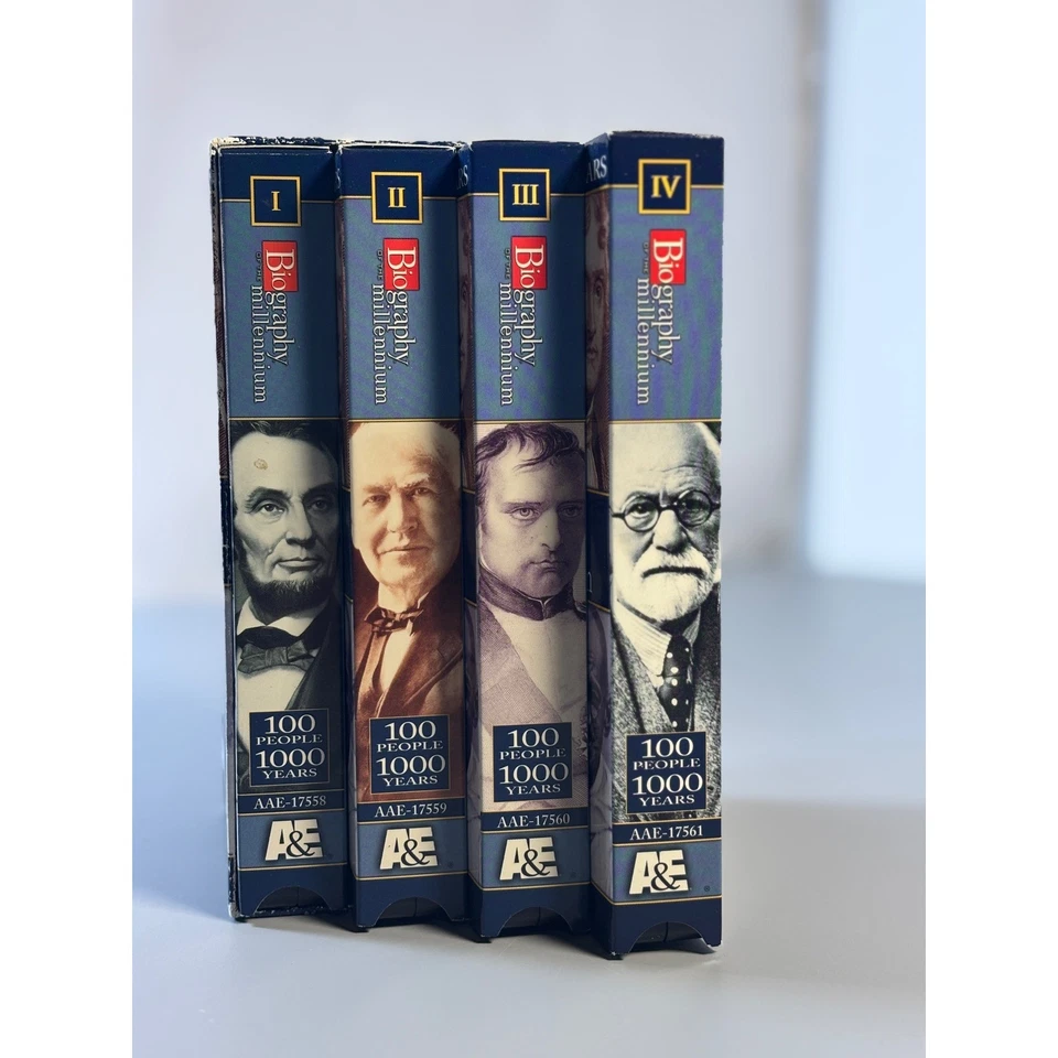 Biography of the Millennium VHS 4-Tape Set 100 People 1000 Years Untested - Image 2 of 4