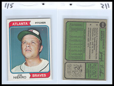 1974 Topps #504 Joe Niekro Braves - Variation - Mystery Red Circle