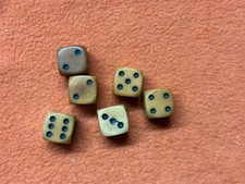 6 alte Bein Würfel, um 1880 TE210925/ 535