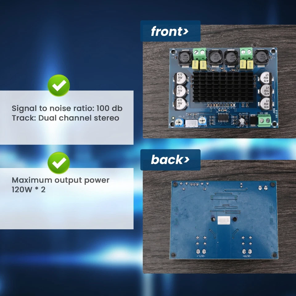 2x(TPA3116D2 TPA3116 canali stereo ad alta potenza audio digitale potenza8780 - Immagine 2 di 4