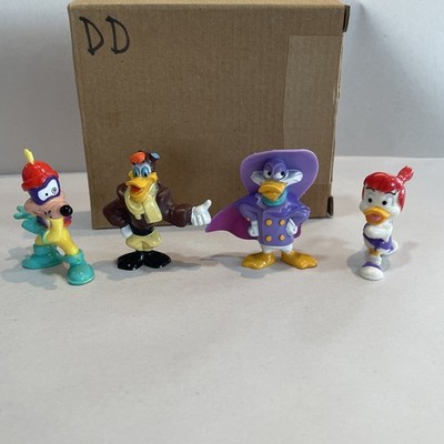1992 Vintage Darkwing Duck Cartoon 4 Figure Set Kellogg's Mail In With Box New