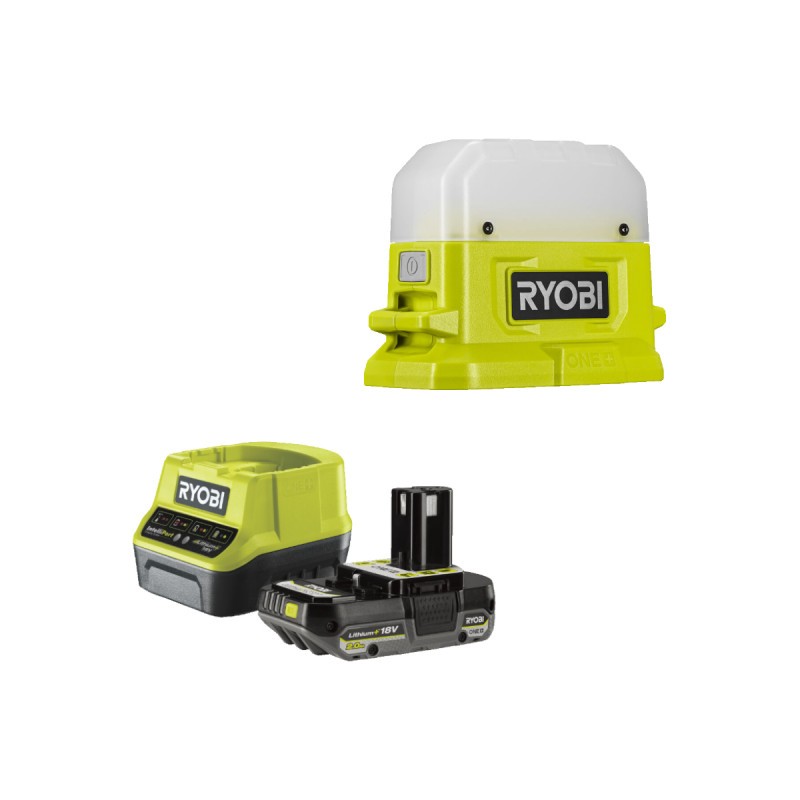 Lanterne LED RYOBI 18V pour résoudre les pannes de courant et éclairer l'atelier