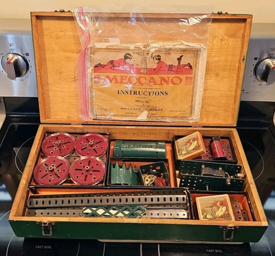 #ad Antique Meccano Erector Accessory parts truck steam engine 3x elizabeth NJ $214.50