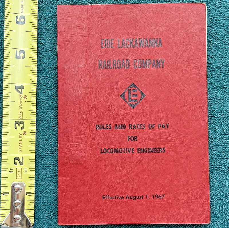 Erie Lackawanna Railroad Locomotive Engineers Rules Erie Railway Pennsylvania RR