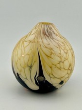 Antique Kralik Iridescent Crackle Craquelle Glass Vase c1900 Art Nouveau 3   