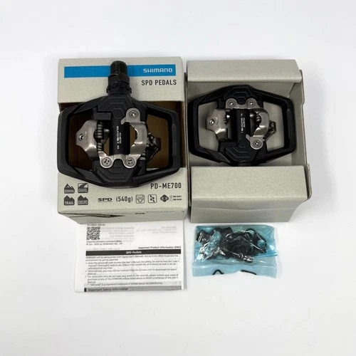 All New Shimano PD-ME700 SPD Trail MTB Pedals Clipless 9/16" SM-SH51 Cleats