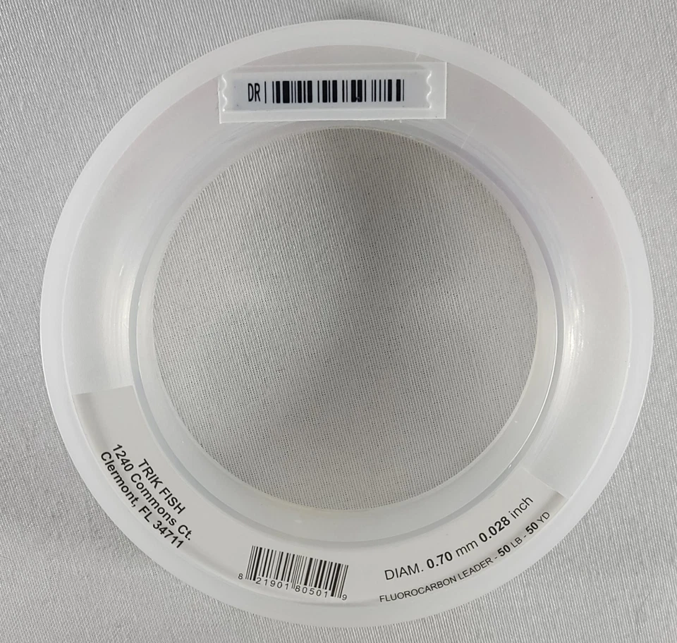 1 Spool Trik Fish FLUOROCARBON Leader Material 50 lbs. Test 50 Yards - New Spool - Image 2 of 2