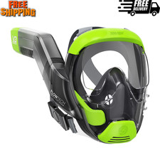 V3 Full Face Snorkel Mask for Adults, 180 View, Easy Breathing, Flowtech