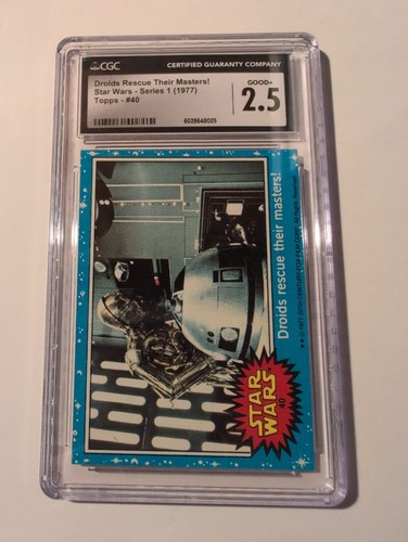 1977 Topps Star Wars #40 Droids rescue their masters! — CGC 2.5