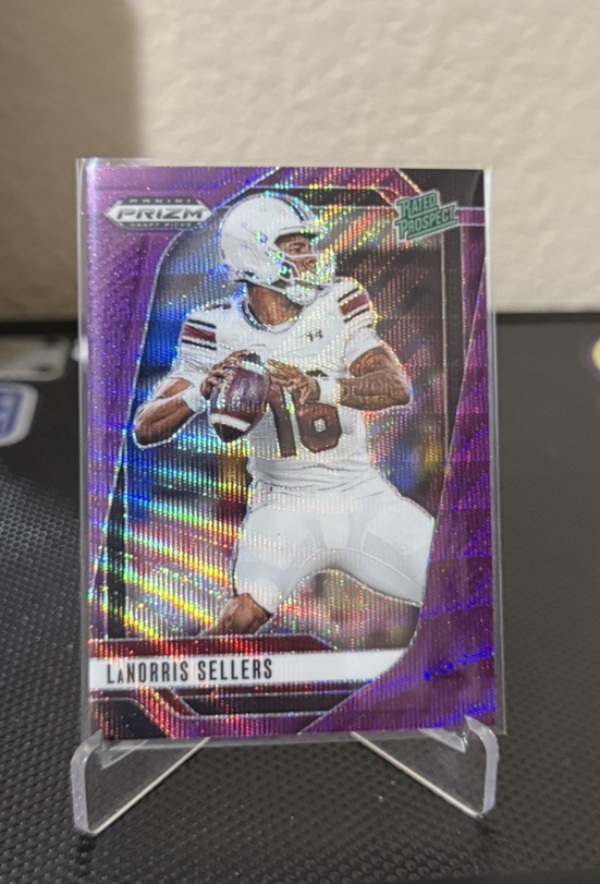LaNorris Sellers Rated Prospect Purple Wave Prizm 2025 Prizm Draft🔥