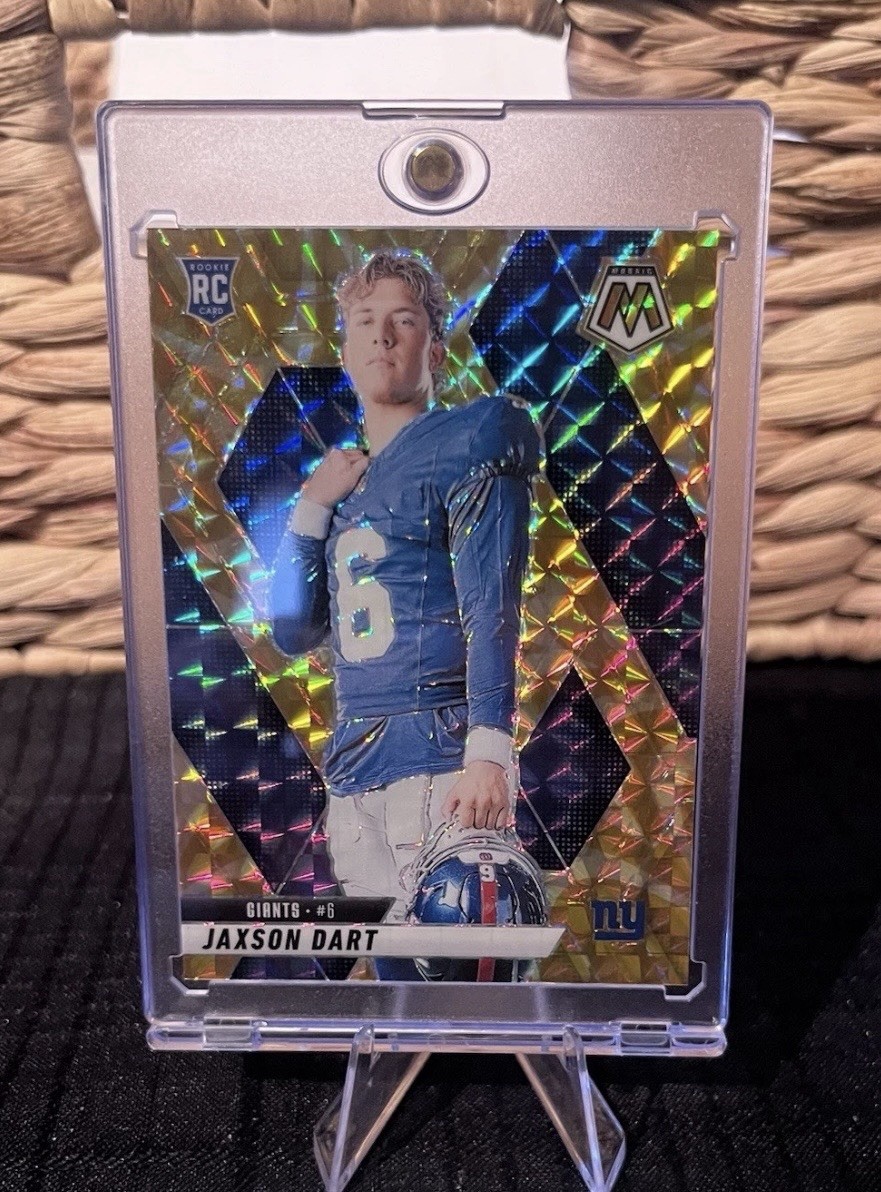 2025 Panini Mosaic Jaxson Dart Yellow Reactive Prizm Rookie Card #288 VARIATION