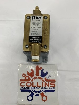 Fike C70-202 Fire Suppression Switch Pressure Assembly D.P.S.T. 100PSIG 1/4'' NPT