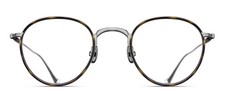 New Matsuda M3085-I BS-KHT Round Brushed Silver-Khaki Tortoise Eyeglasses Frame