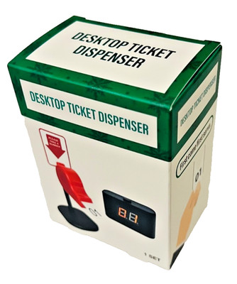 Festive Voice Desktop Ticket Dispenser w/ Digital Display 99 Tickets Included