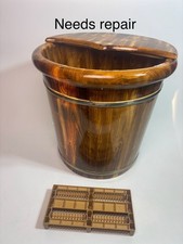 Wooden Foot Bath Bucket with Massage Beads for Relaxation and Insulation