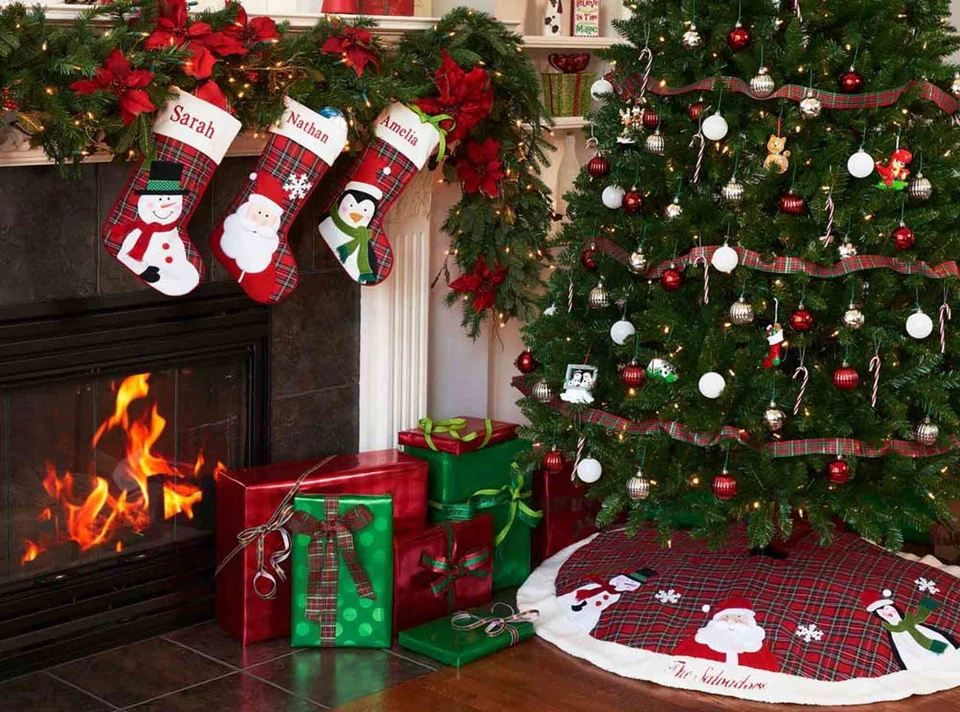 Personalized Plaid Christmas Stocking - Image 4 of 4