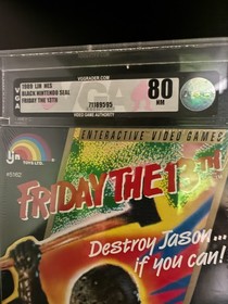 GRADED Friday the 13th - VGA 80+ NM+ SEALED NES LJN NOT WATA
