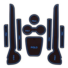 Cup Holder & Storage Recess Mat Set for VW Polo MK5 (2011-17). Colour Choice