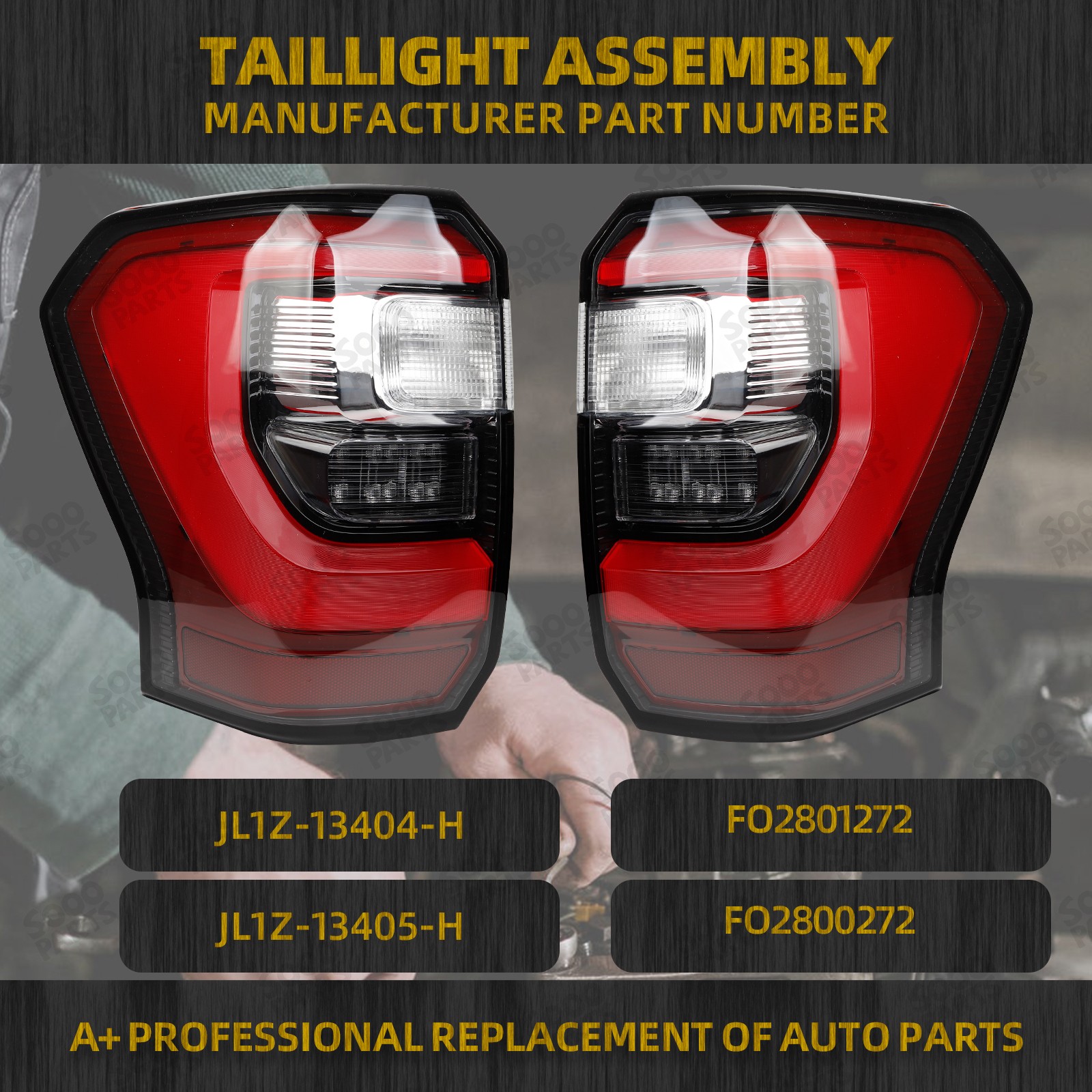 Pair Left & Right LED Tail Light Rear Lamp For 18-2021 Ford Expedition FO2801272