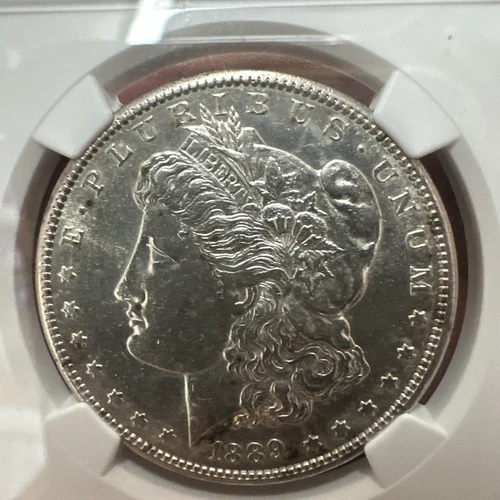 1889-S $1 Key Date Morgan Silver Dollar NGC AU 55 Item 9155