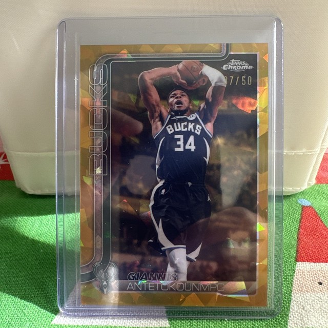 2025-26 Topps Chrome Sapphire -Giannis Antetokounmpo Gold Refractor # 37/50 #7