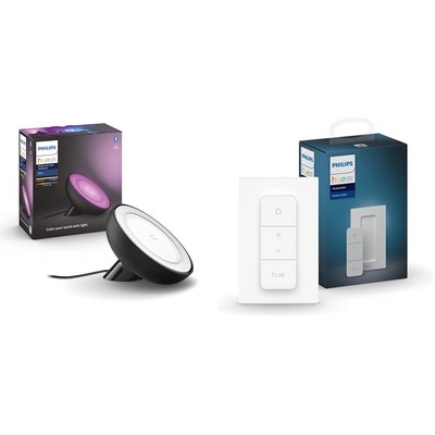 Philips Hue White and Colour Ambiance Bloom  Smart LED Table Lamp Bundle, Includ