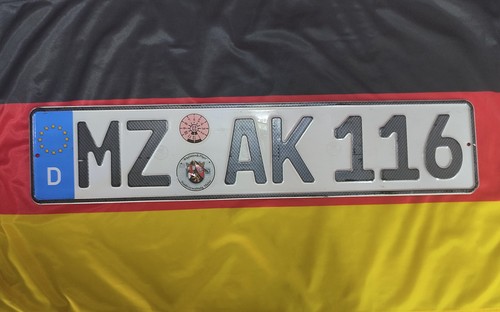 Germany German License Plate - Mainz / Landkreis Mainz-Bingen – Rheinland-Pfalz