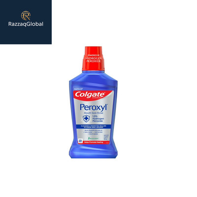 Colgate Peroxyl Mouth Sore Rinse Wash 1.5% Hydrogen Peroxide Mild Mint16.9 fl oz