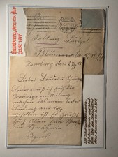 Original Brief 1917 Hamburg Erster Weltkrieg Privatpost vollst&auml;ndig
