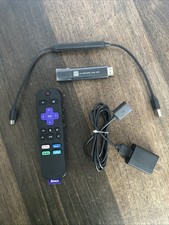 Roku Streaming Stick 3810X w/WR001 Wireless Receiver Cable Remote Works