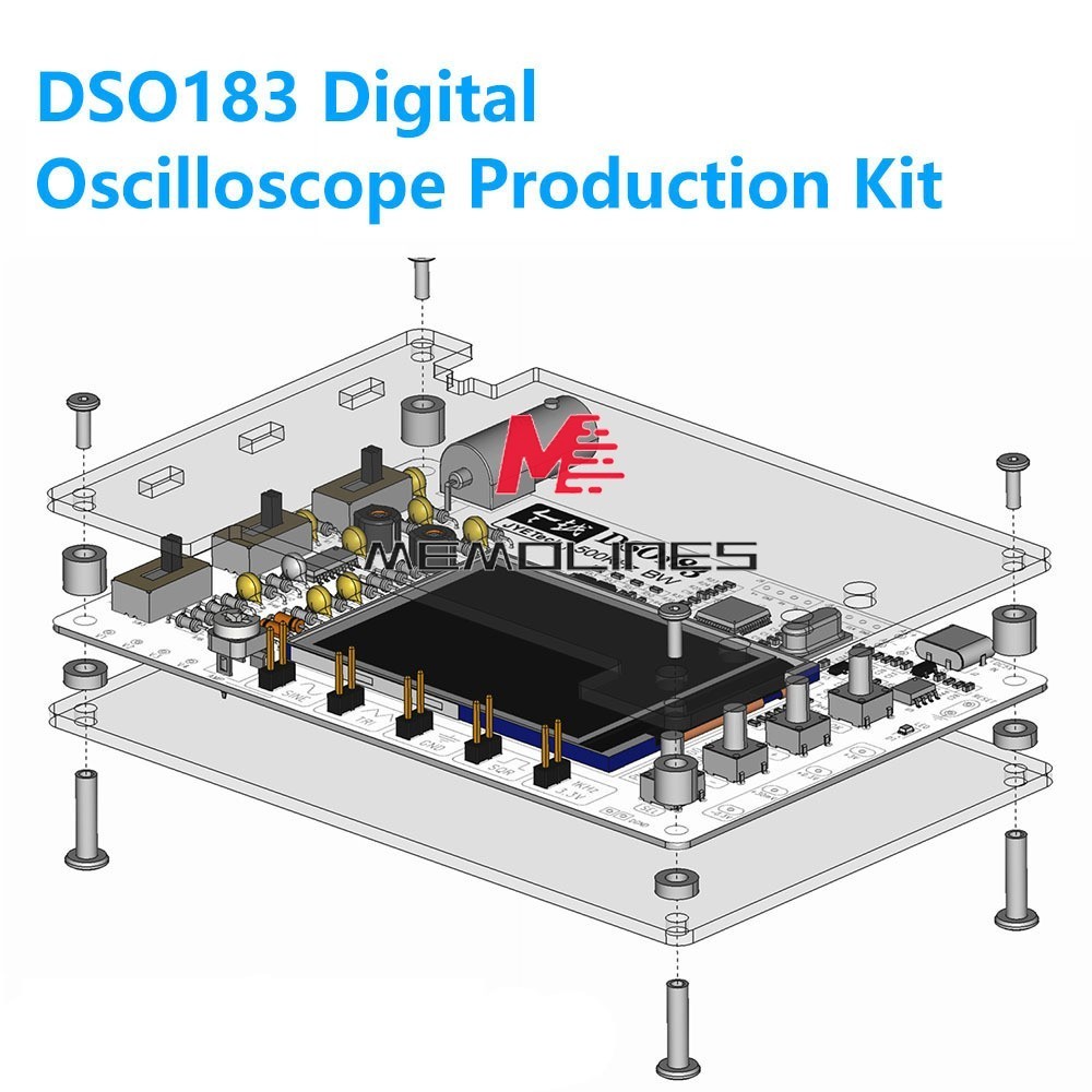 DC 5V DSO183 Digital Oscilloscope DIY Kits 0-500KHz Teaching