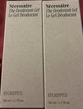 2X TWO  Necessaire - The Deodorant Gel, Eucalyptus, 1.7 oz / 50 ml - NEW BOX