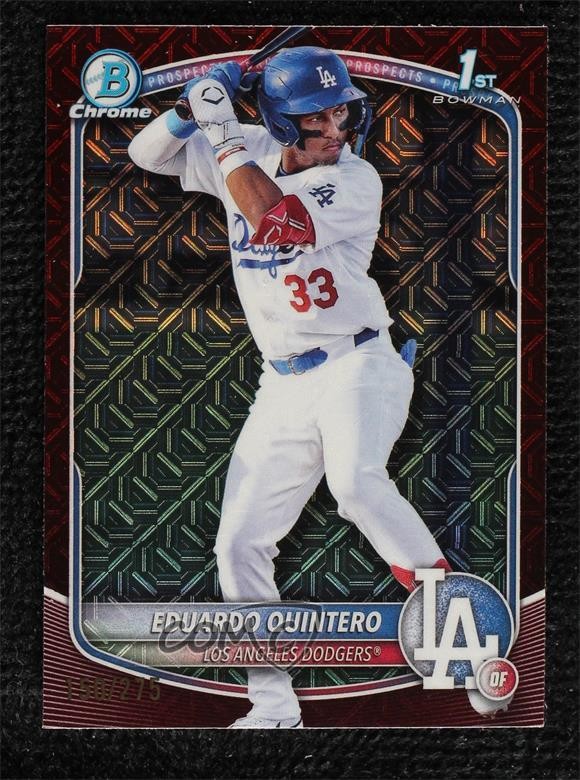 2025 Bowman Mega Box Burgundy Mojo Refractor /275 Eduardo Quintero #BCP-115 13c1