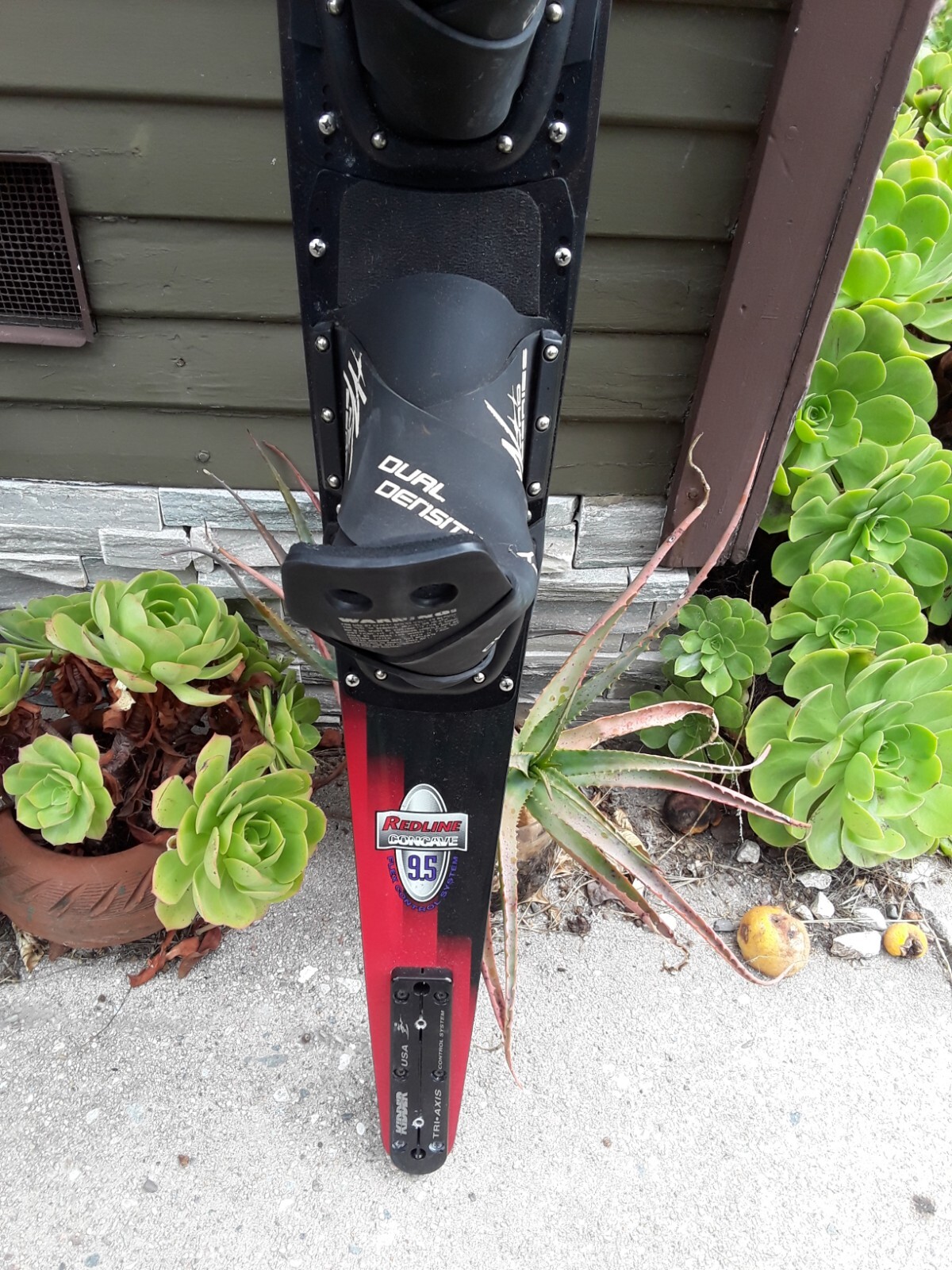 Kidder Redline Classic Slalom Water Ski Concave 9.5. 65" With Case eBay