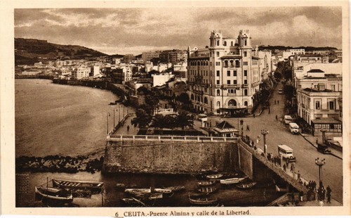 Spain old postcard Ceuta Almina bridge (276) - Picture 1 of 2