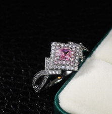 1.50 CT Pink CZ Five Stone Ring Dazzling Women Wedding Ring Valentine s ring