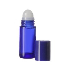 Blue 30 ml Roller Bottles 1oz, Extra Large Perfume Roll On, Wholesale 3/6/12 PK
