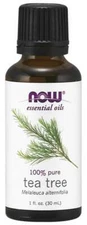 NOW FOODS 100% Pure Tea Tree Oil 1 oz (30 ml) Melaleuca alternifolia 10/2027EXP
