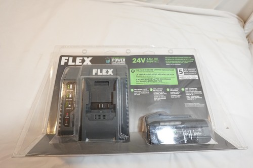 FLEX 24V 3.5AH STACKED-LITHIUM STARTER KIT ( BATTERY & CHARGER)- NEW # FX0411-1F
