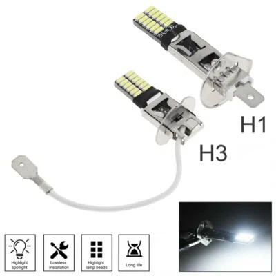H1 H3 Canbus LED Bulb Car Fog Light Headlight 24SMD 12V Auto Motorcycle Lamp - Image 1 of 4